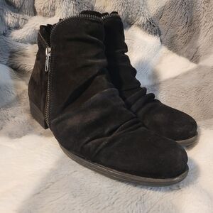 Miz Mooz Black Suede Ankle Booties